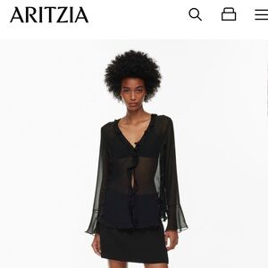 Aritzia Wilfred Sensation blouse - BLK Sz L